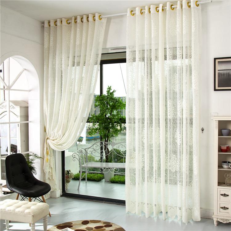 

2 Panel Jacquard Hollow Out Window Screening Sheer Curtains Bedroom Living Room Home Decor