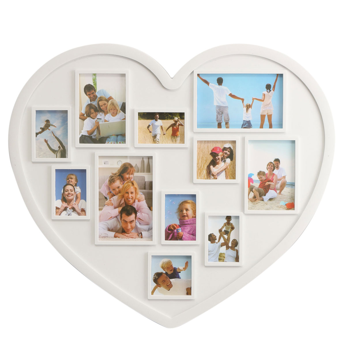 RXF Heart-Shaped Photo Wall European-Style Bedroom Solid Wood Love Wall 14 Frame Combination Piece Wall Color : 2#