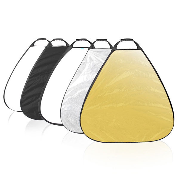 

5 in 1 Selens 5 Color 80cm 31.5 inch 80cm Triangle Portable Reflector Collapsible