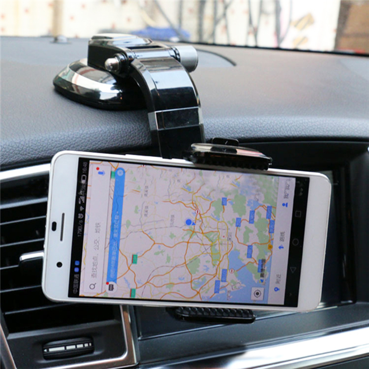 

90° Rotation Car Windshield Dashboard Sucker Cup Phone Stand Mount Holder For Smartphone