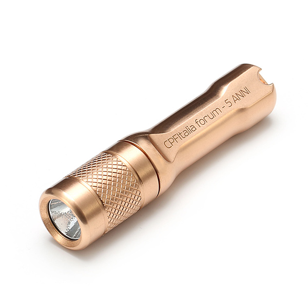 

CPFItalian-5ANNI A01 Copper Nichia 219B 102LM AAA Mini Waterproof Keychain EDC LED Flashlight