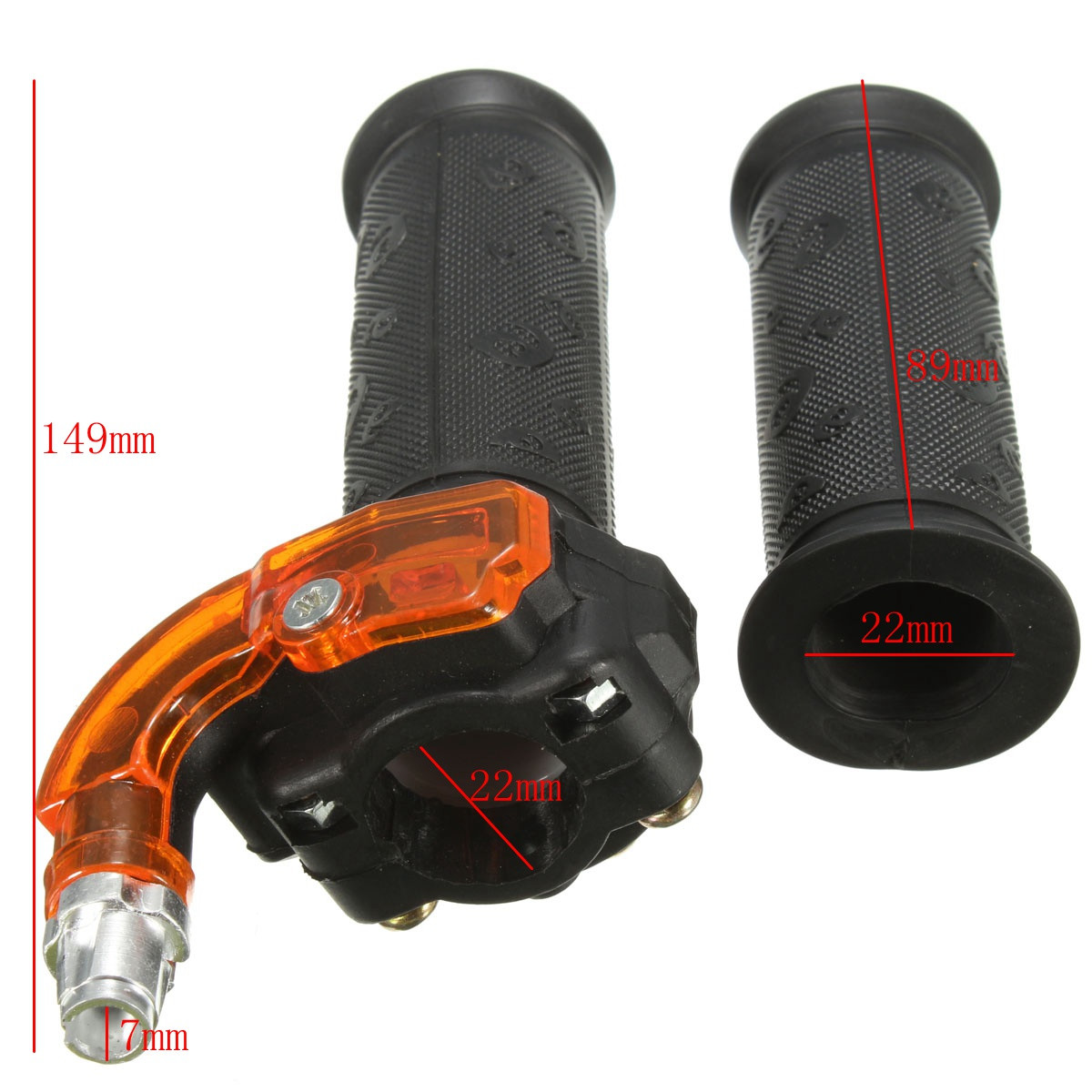 Hand Grips Twist Throttle Cable Brake Levers for 110-125cc ATV Pocket Bike