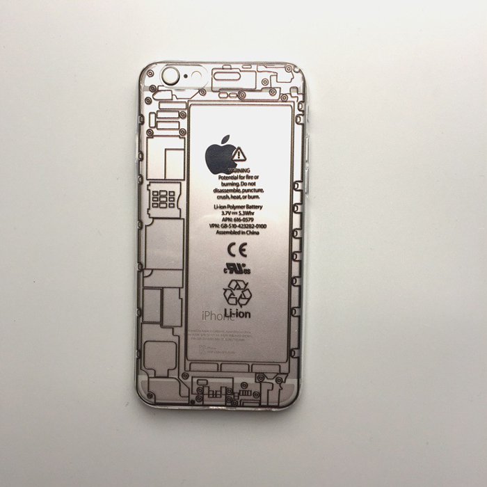 

Circuit Diagram Pattern TPU Shockproof Dropproof Back Case Full Cover For iPhone 6/6s Plus 5.5"