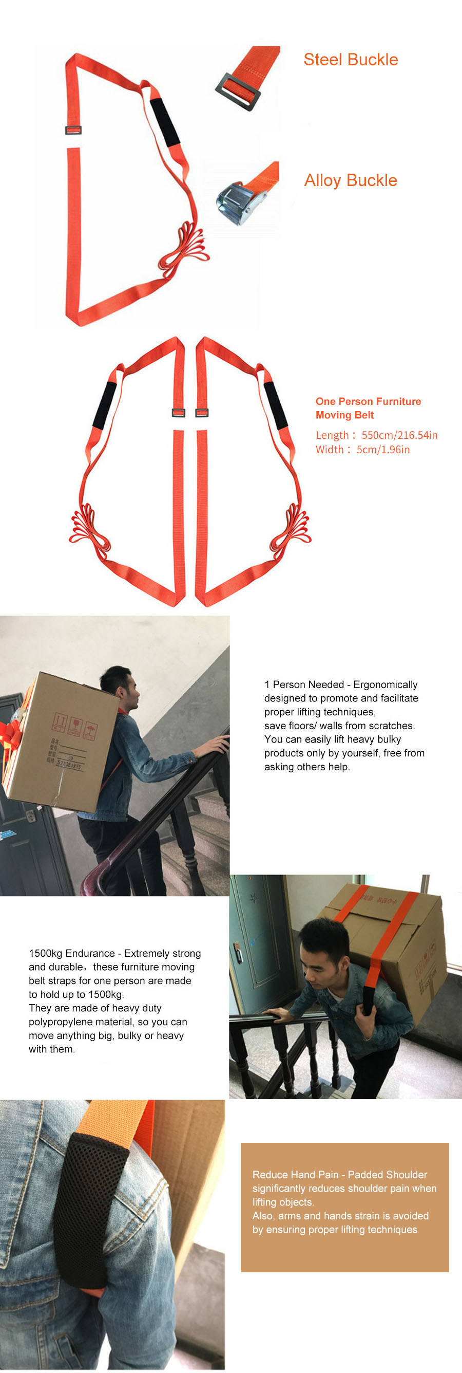 Details about   Heavy Furniture Appliances Moving Straps Rope Belt Transport Lifting Tool System