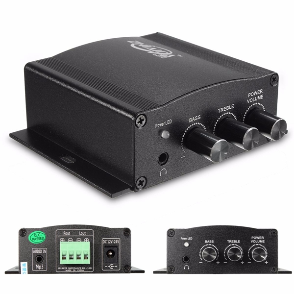 

12V 30W Mini HiFi Stereo Amplifier Amp Booster Bass For MP3 Motorcycle Car Home