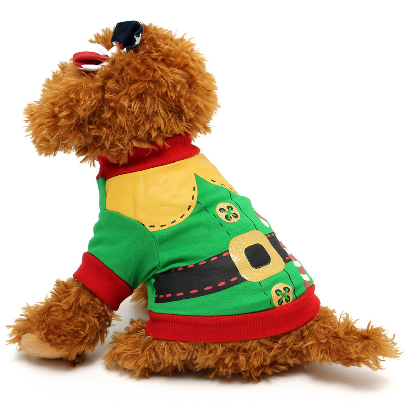 Pet Dog Cat Puppy Clothes Santa Costumes Winter Warm Clothing Pet Apparel Coat Jacket Sweater