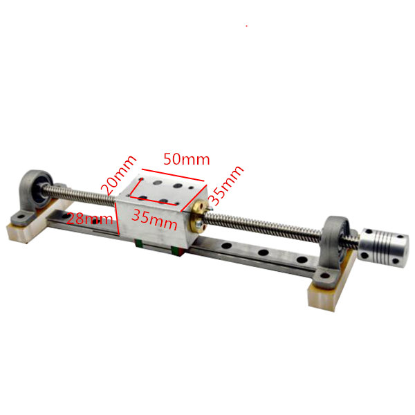 Linear Guides 3D Printer T8 Lead Screw 250 300 350 400 450 500 550 600 650 700 750 800mm KP08 KFL08 nut housing Lead Screw Set with Coupler Durable Parts 