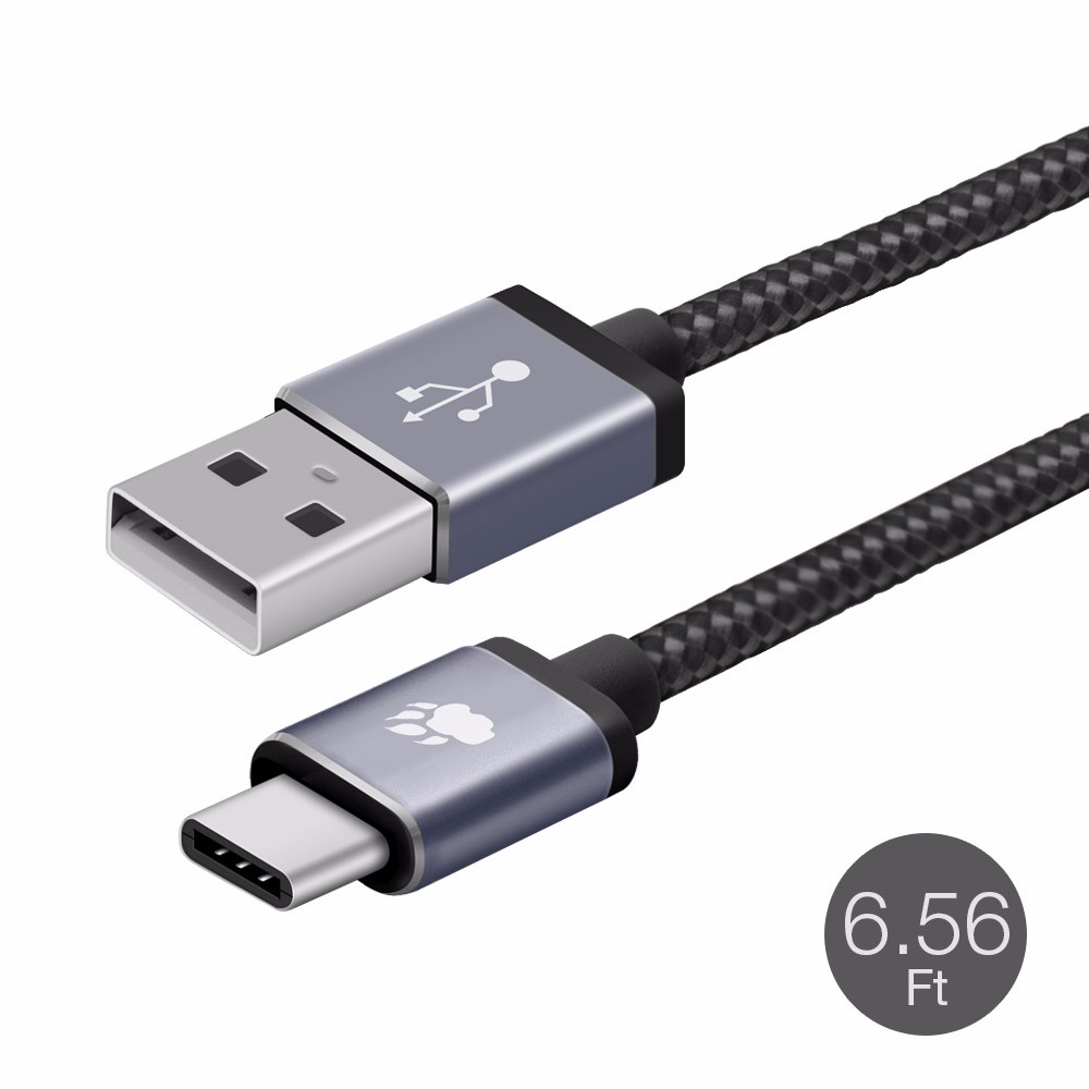 BlitzWolf® BW-CB4 2.4A Reversible Braided 6.56ft/2m Charging Data USB Type C Cable