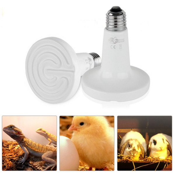 

Diameter 90mm Ceramic Emitter Heated Pet Appliances Reptile Heat Lamp 25W/50W/75W/100W/150W/200W AC 110V
