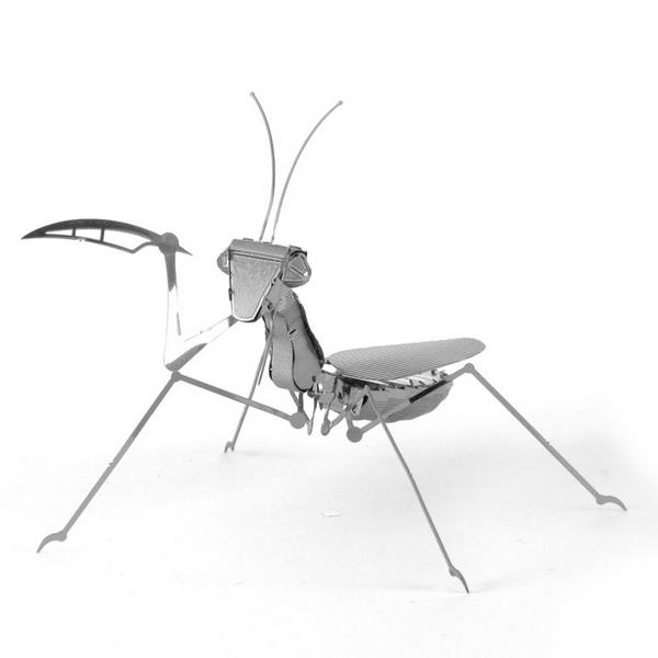 

Aipin DIY 3D Puzzle Stainless Steel Model Kit Mantis Silver Color