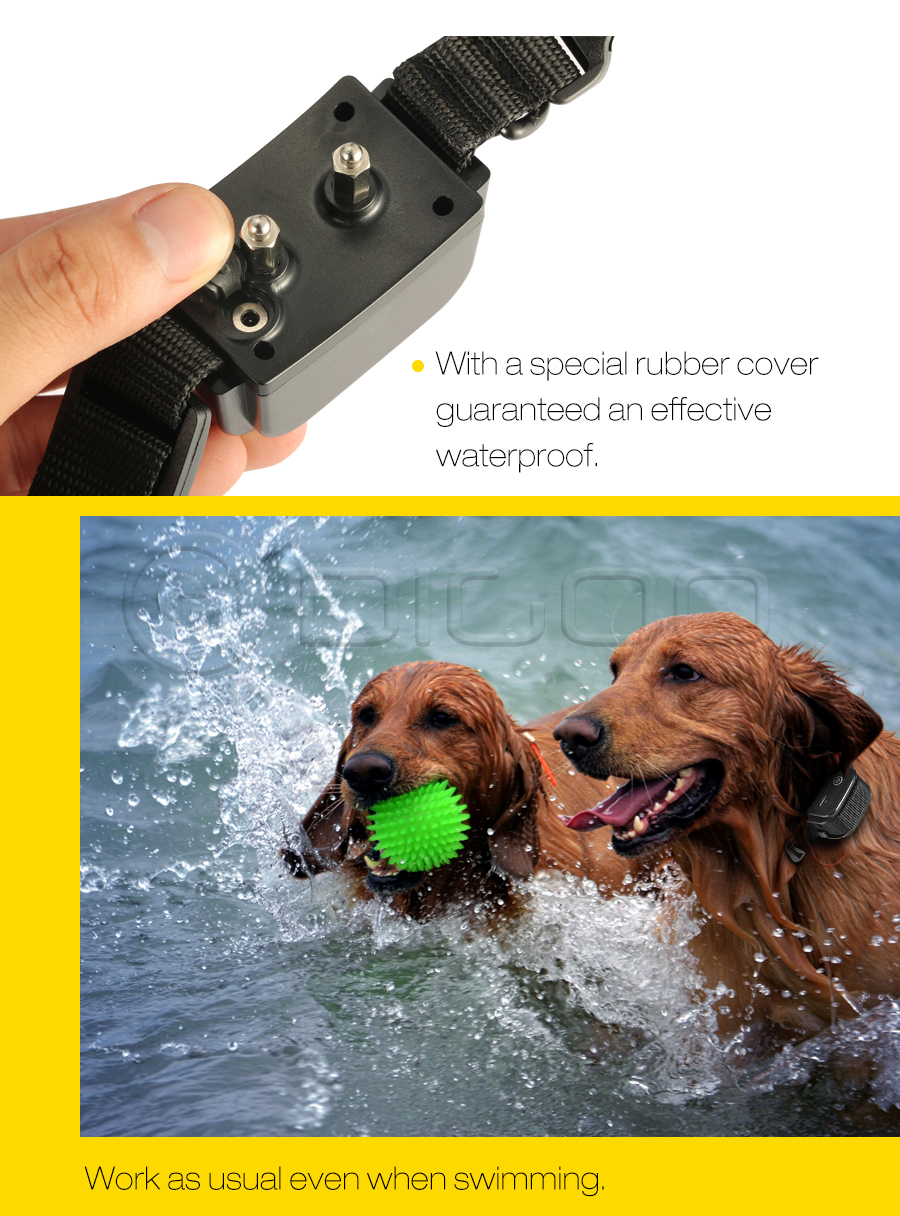 Digoo DG-PPT1 Rechargeable Electronic Trainer Waterproof Bark Collars Remote Dog Training Collar