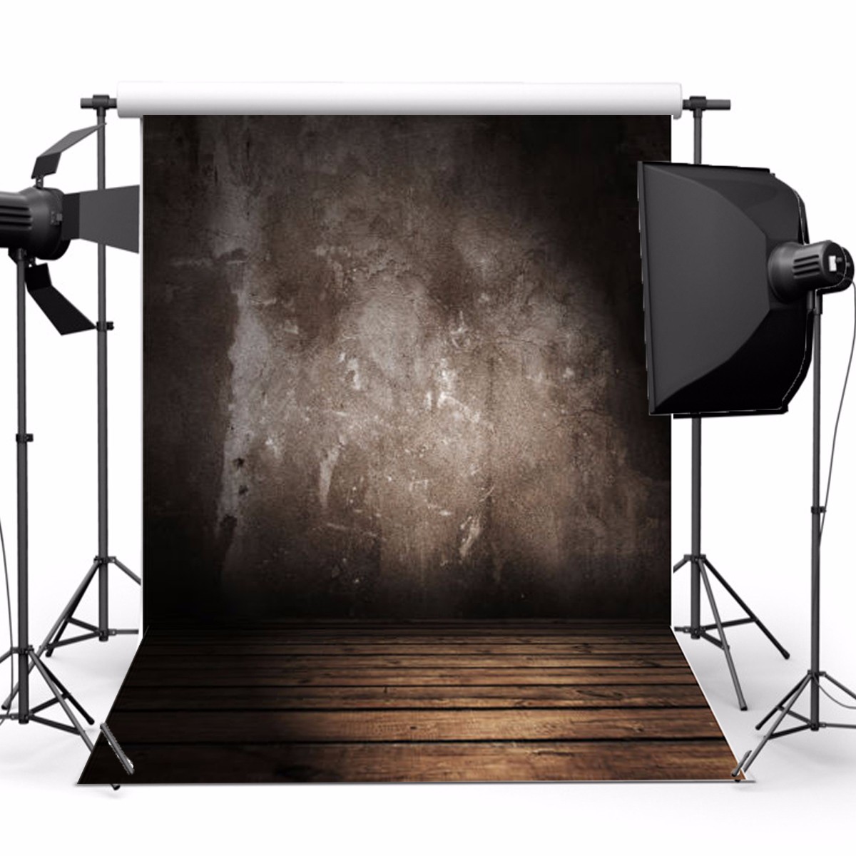5x7FT Retro Studio Photo Photography Backdrops Black Grey Background Props UK