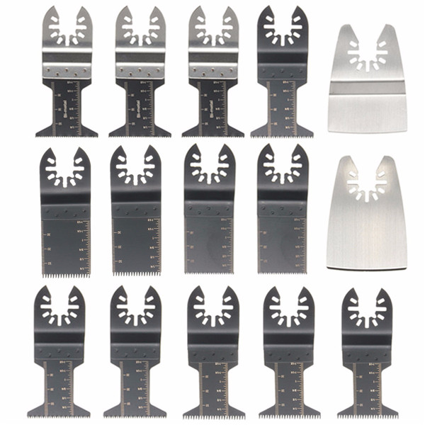 

15 pcs Multi Tool Kit Accessories Mix Saw blade Oscillating Multitool for Fein Bosch Dewalt Porter