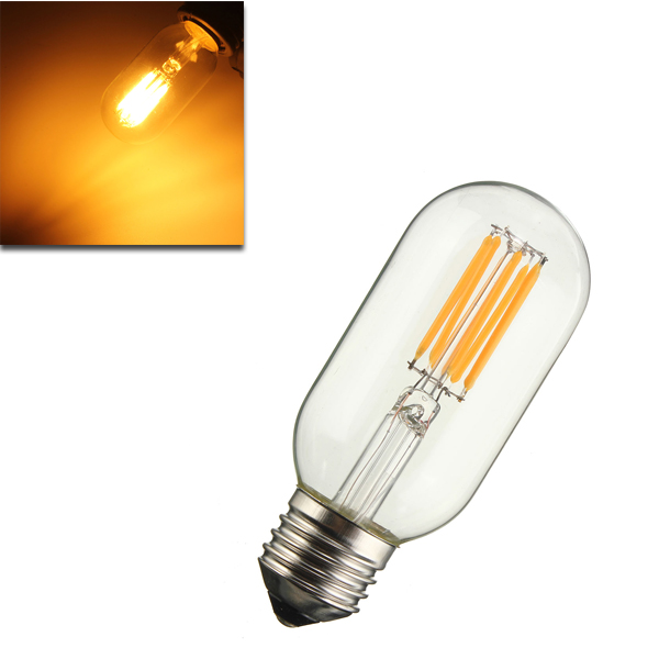 

Dimmable T45 E27 E26 8W Warm White COB LED Filament Retro Edison Light Lamp Bulb AC110V AC220V