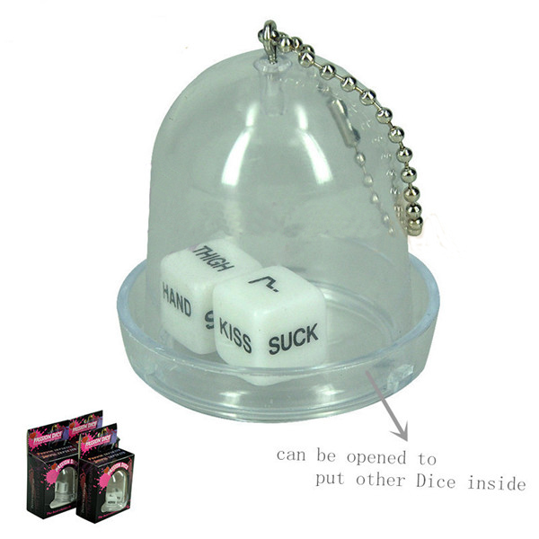 

Key-rings Sex Love Gambling Craps Dice Sets With Cup