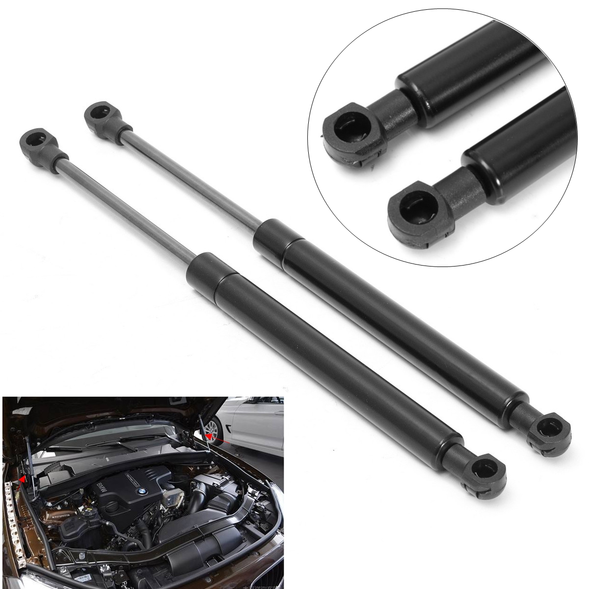 Qty 2 BOXI Front Hood Lift Supports Struts Shocks Springs Dampers For BMW Z8 2000-2003 Hood 6580 