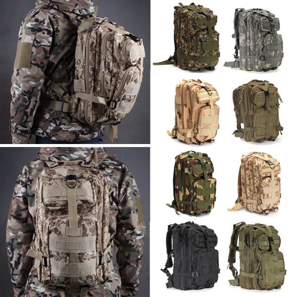 

IPRee 30L Outdoor Tactical Backpack Rucksack Camping Hiking Trekking Shoulder Bag Pack