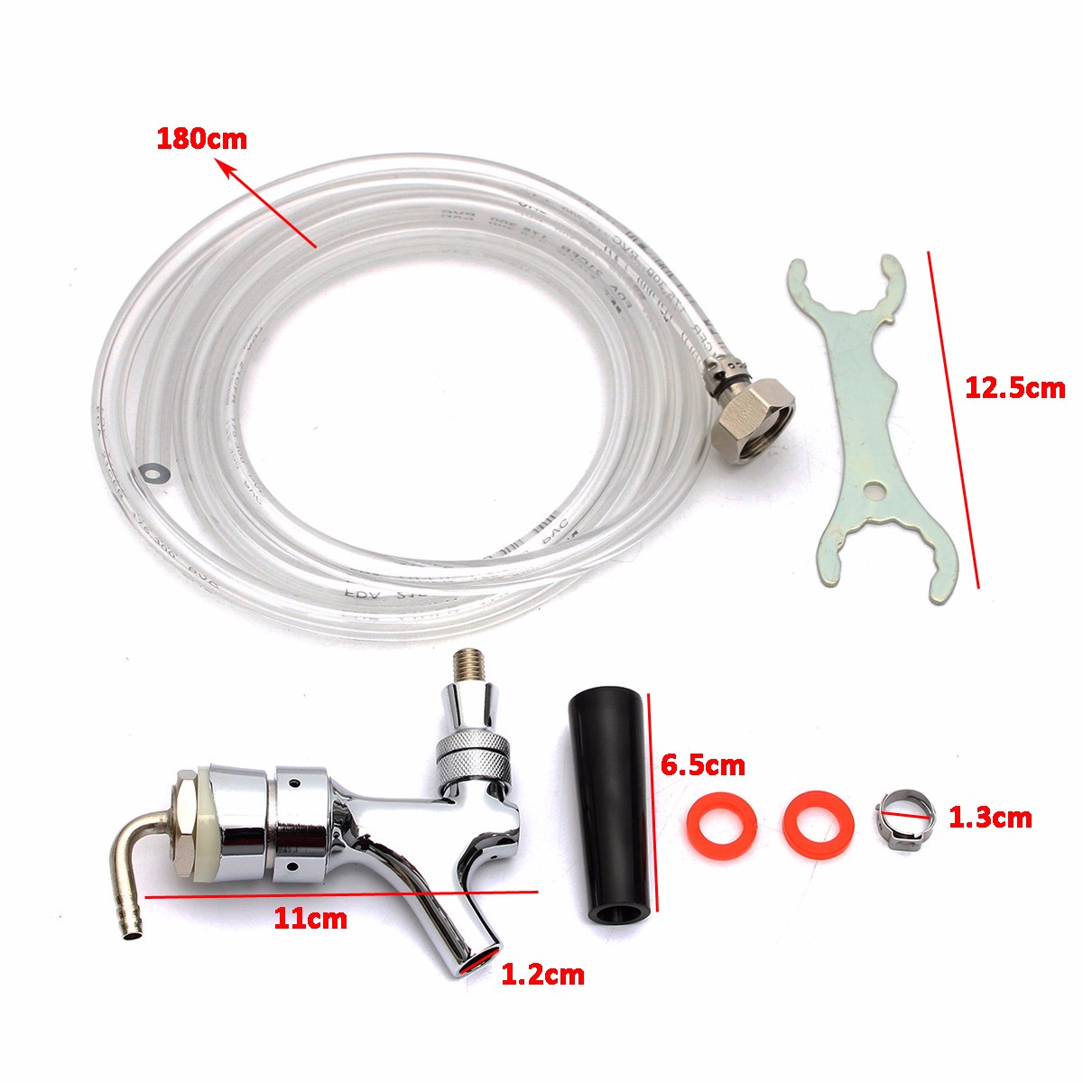 Draft Beer Tower Rebuild Kit with Shank Beer Faucet Hose Wrench