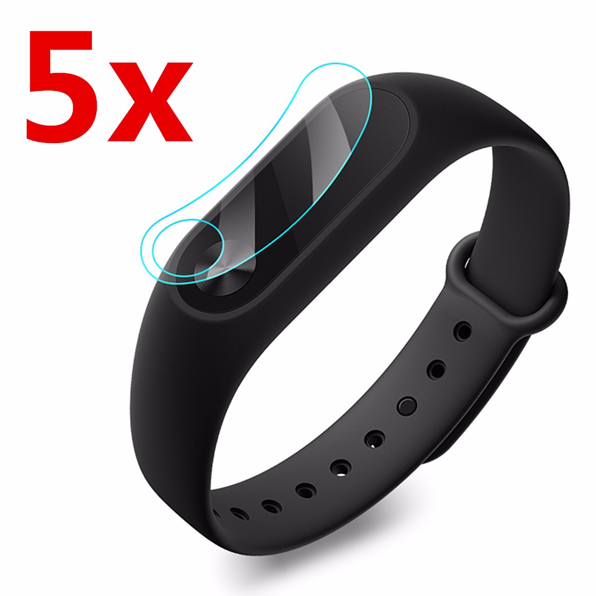 5 x Anti Scratch Clear Screen Protector Film Shield For Xiaomi Miband 2 Tracker