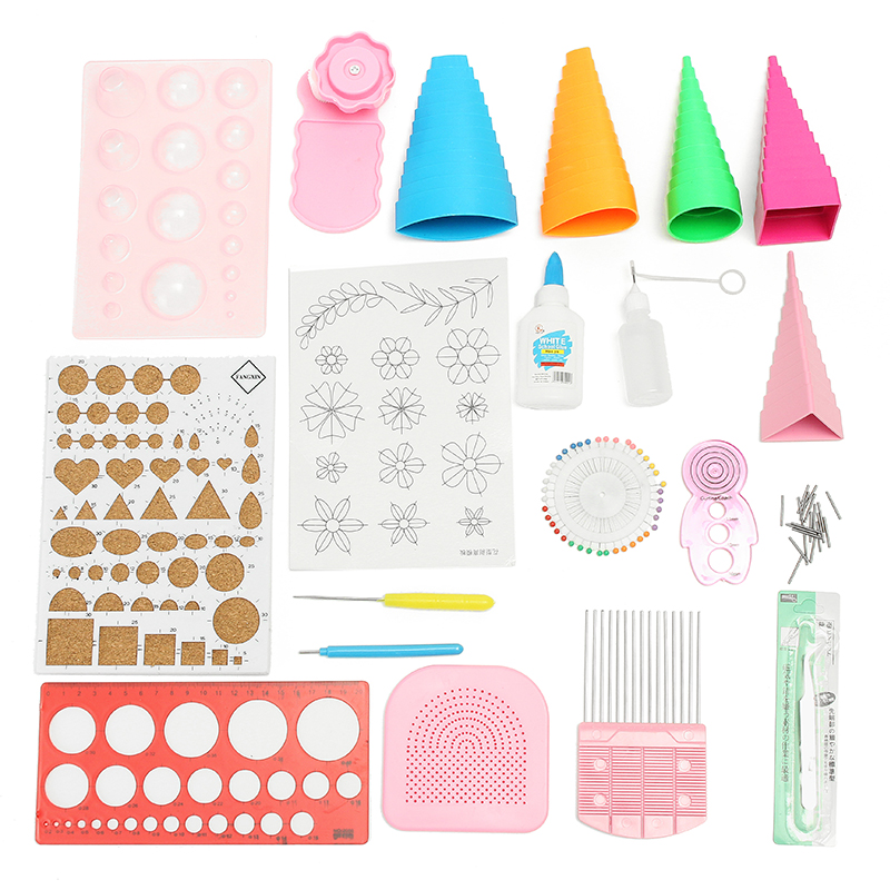 

Quilling DIY Craft Tool Full Kit Quilling Work Board Mould Grid Guide Tool