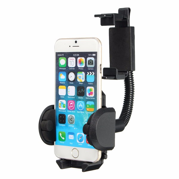 

Universal 360 Degree Rotation Car Rearview Mirror Mount Holder Stand Cradle for Cell Phone GPS