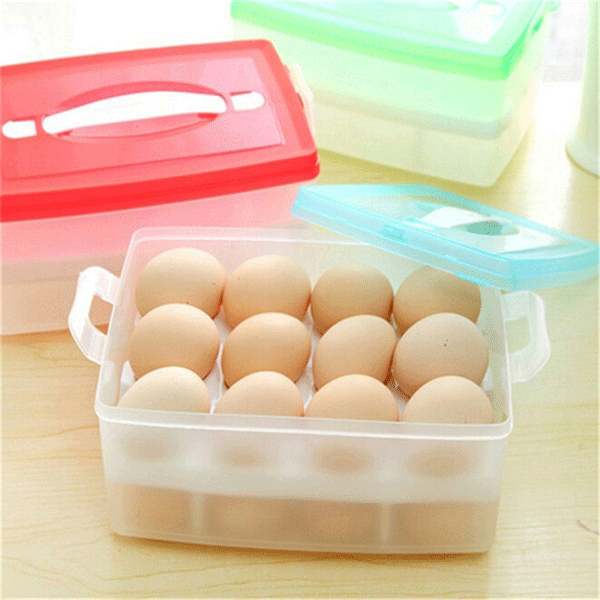 

Plastic Kitchen Refrigerator Fridge Eggs Holder Storage Box Organizer Case Container