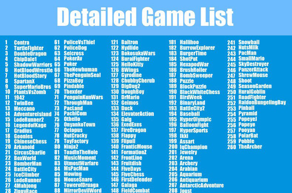 x6 handheld game list