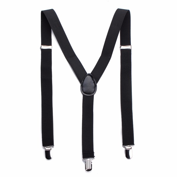 

Men Women Clip-on Suspenders Elastic Y-Shape Adjustable Braces Solids