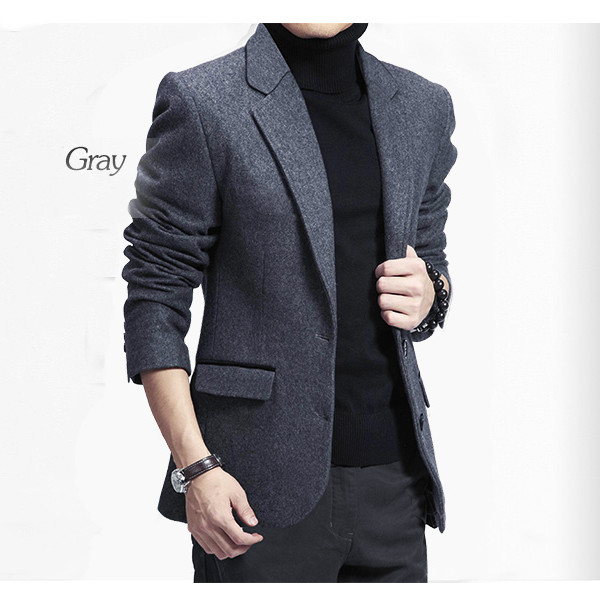Autumn Winter Business Casual Slim Fitted Warm Suits Mens Fashion ...