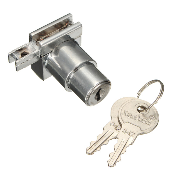 Sliding Keyed Lock for Drawer Cabinet Display Case Glass Showcase Door 2 Keys 