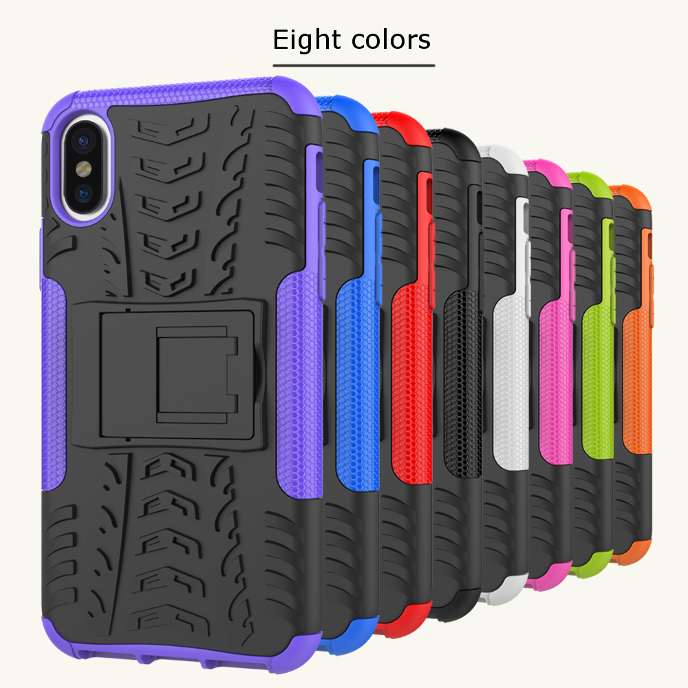 Bakeey™ 2 in 1 Armor Kickstand TPU   PC Hybrid Case Caver for iPhone X
