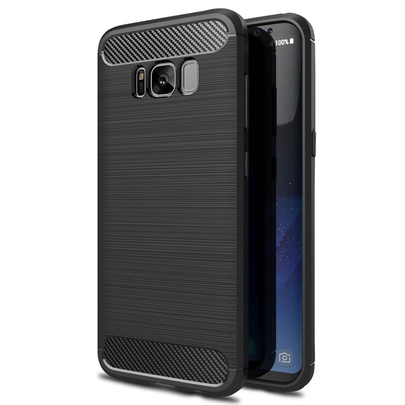 

Bakeey Soft TPU Carbon Fiber Brushed Finish Texture Non-slip Anti Fingerprint Case For Samsung Galaxy S8 Plus