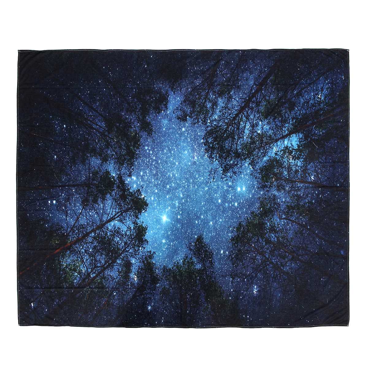

IPRee™ 153x102CM Outdoor Travel Beach Towel Mat Forest Starry Sky Polyester Hanging Tapestry