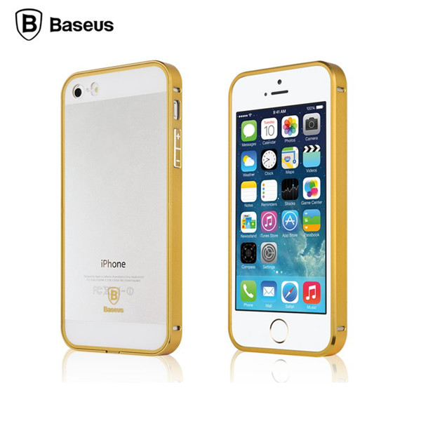 

BASEUS 2 in 1 Gold Color Series Special Edition Aluminum Metal Frame Case For Apple iPhone 5 5S