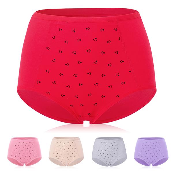 

Women Cozy Cotton High Waist Seamless Panty Breathable Hips Up Briefs