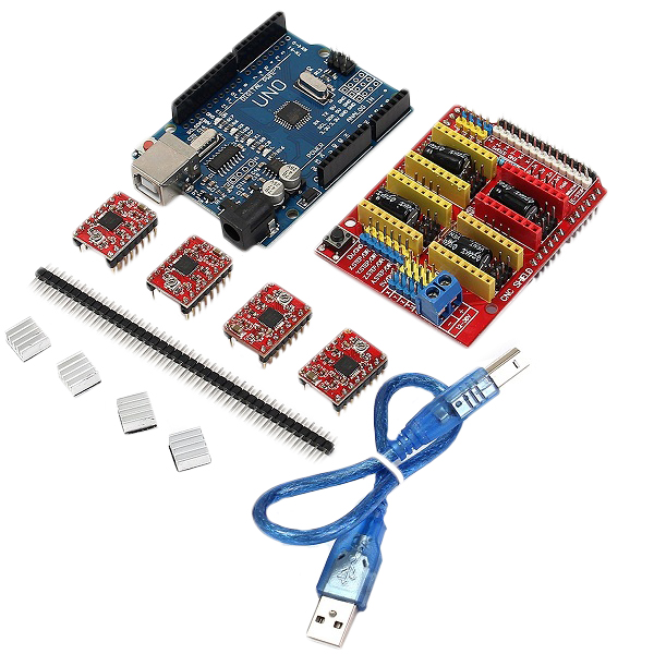 Geekcreit® CNC Shield UNO R3 Board 4xA4988 Driver Kit With Heat Sink For Arduino Engraver 3D Printer