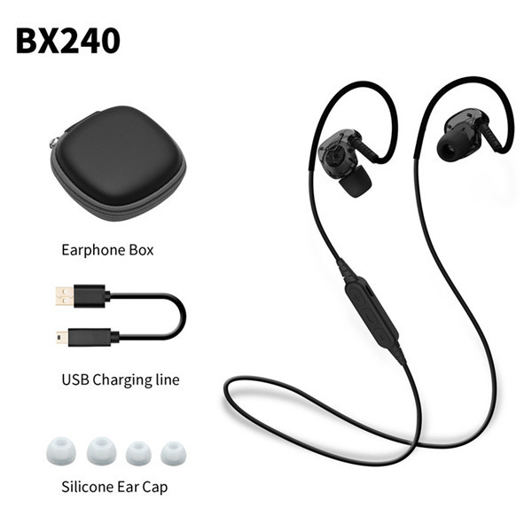 

PLEXTONE BX240 Sport Waterproof IPX5 Passive Noise-Cancelling Wireless Bluetooth Headphones Earphone