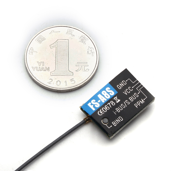 Flysky FS-A8S 2.4G 8CH Mini Receiver with PPM i-BUS SBUS Output