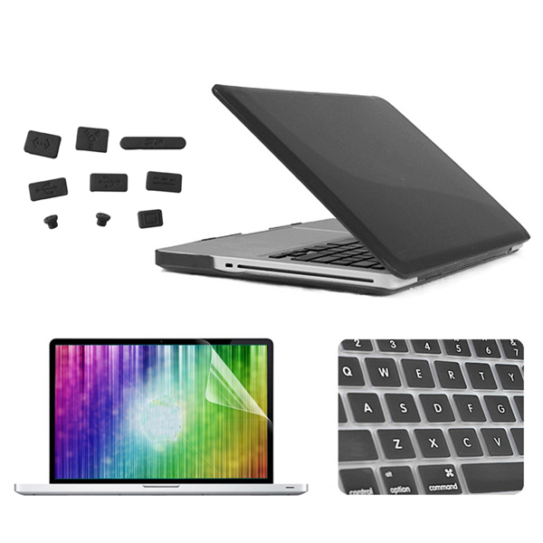 

ENKAY Crystal Protective Shell Keyboard Cover Screen Film Anti Dust Plug Set For Macbook Pro 13.3"