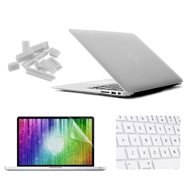

ENKAY Matte Protective Shell Keyboard Cover Screen Film Anti Dust Plug Set For Macbook Air 13.3"
