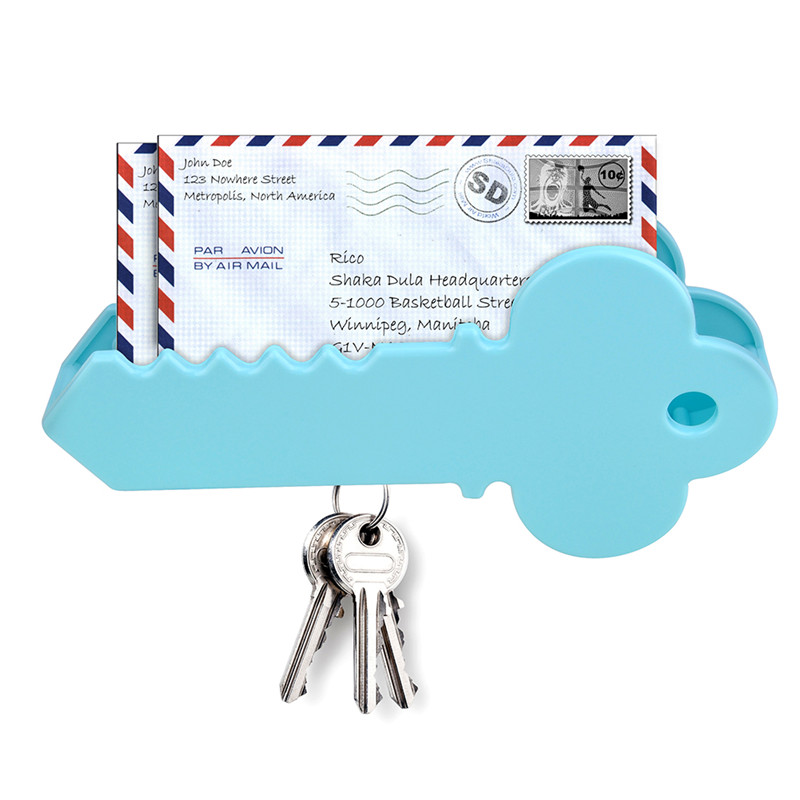 

Wall Mounted Giant Key Shape Magnetic Key Holder Mail Organizer Box Envelope Greeting Cards Storage