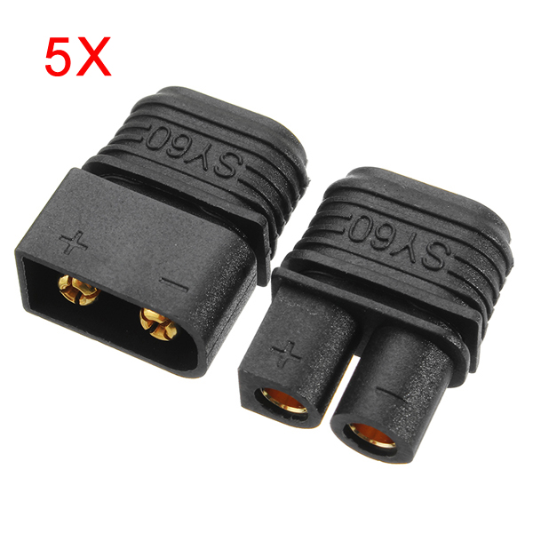 

5X SY60 Plug Connector With Sheath Housing Male & Female Compatible Amass XT60