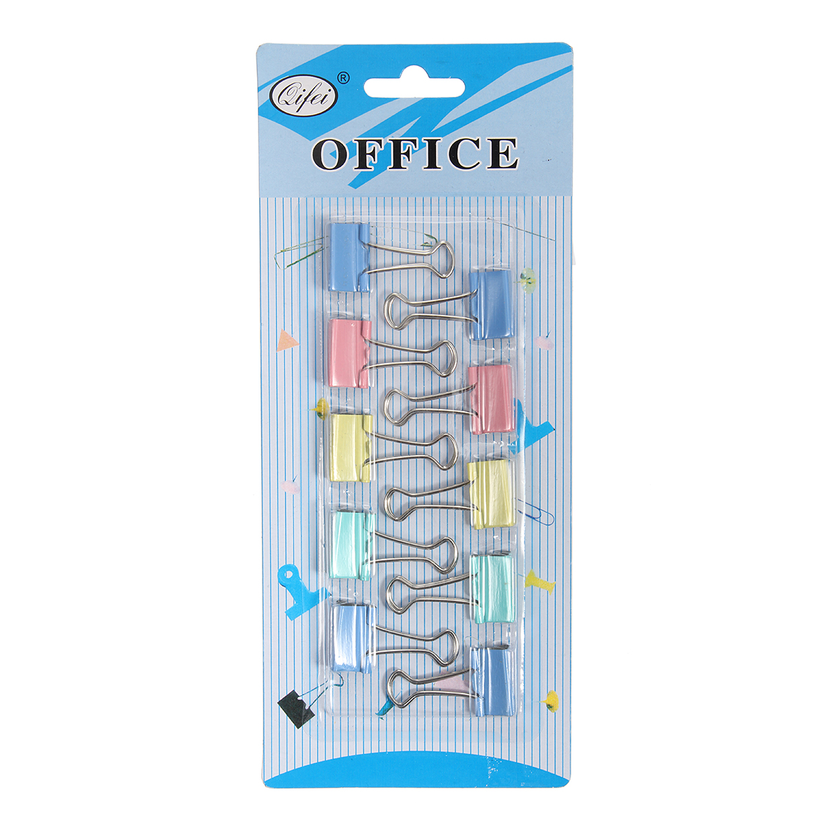 

10 Pcs Small Size Funny Style Colorful Metal Binder Clips Paper Clip Office School Binding Supplies