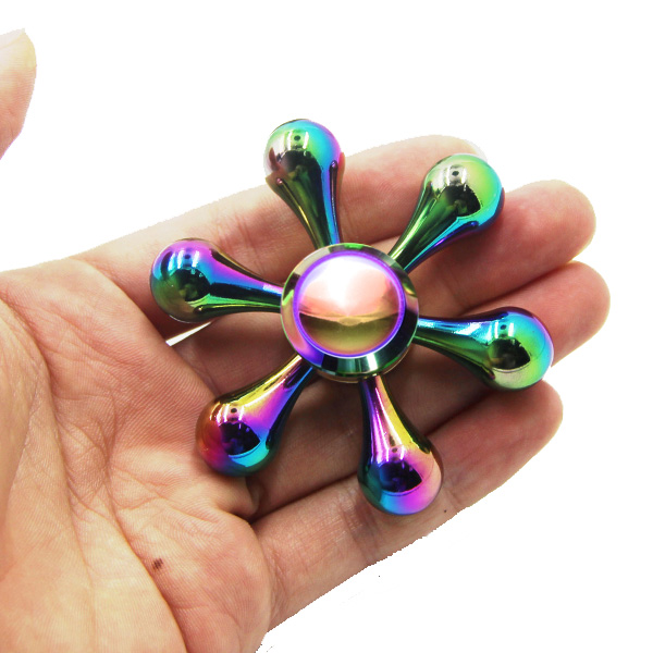 

MATEMINCO Rainbow Six Arms Detachable Hand Spinner Zinc Alloy EDC Fingertip Gyro