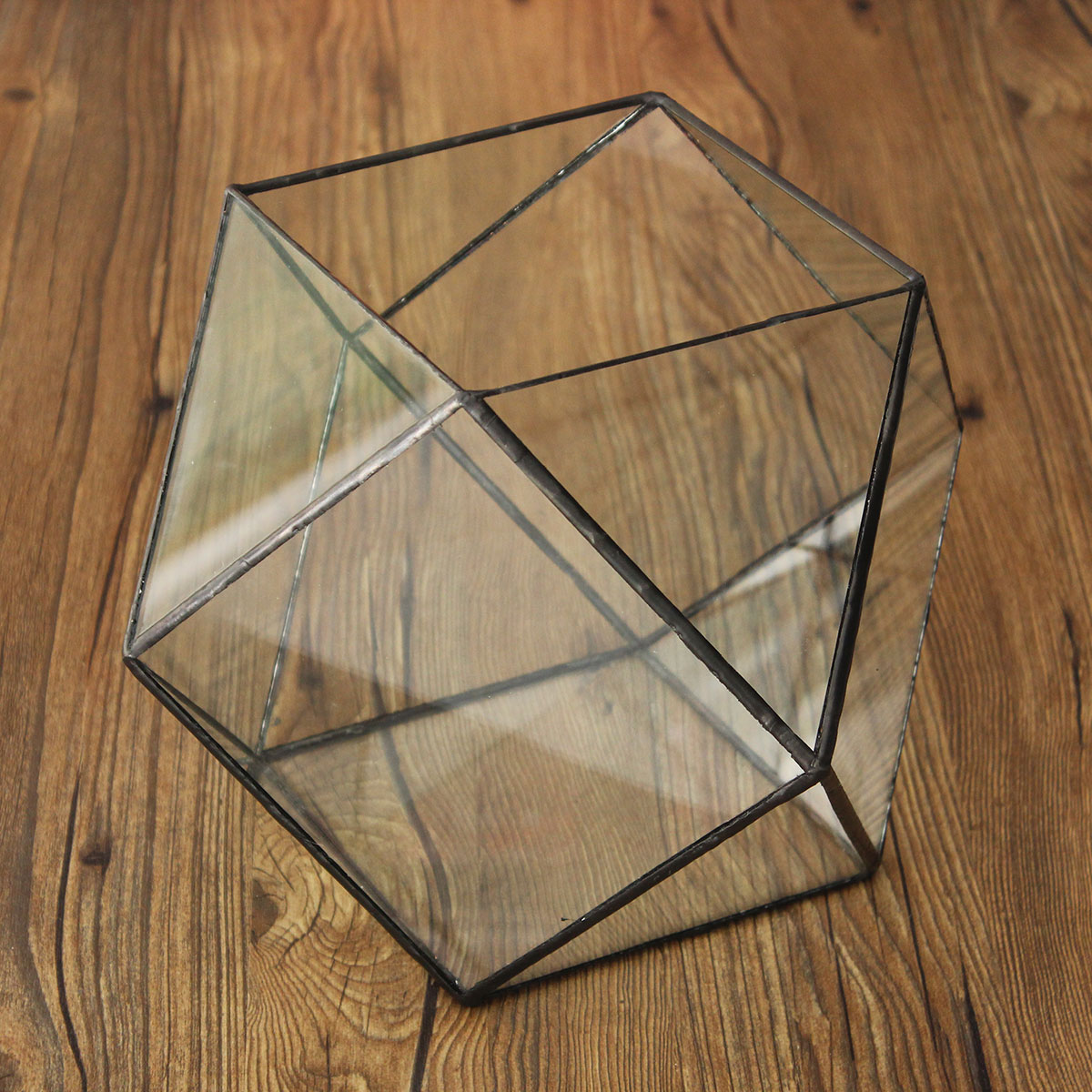 Polygon Greenhouse Glass Terrarium DIY Micro Landscape Succulent Plants Flower Pot