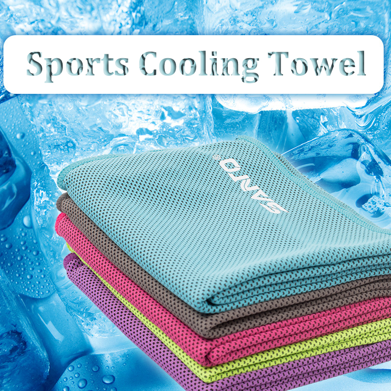 SANTO Sports Cooling Towel Summer Sweat Serviette absorbante Serviette seche rapide pour Gym Running Yoga