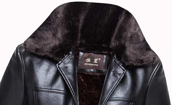 Mens Winter Velvet Plus Thick Warm Stylish Motor PU Leather ...
