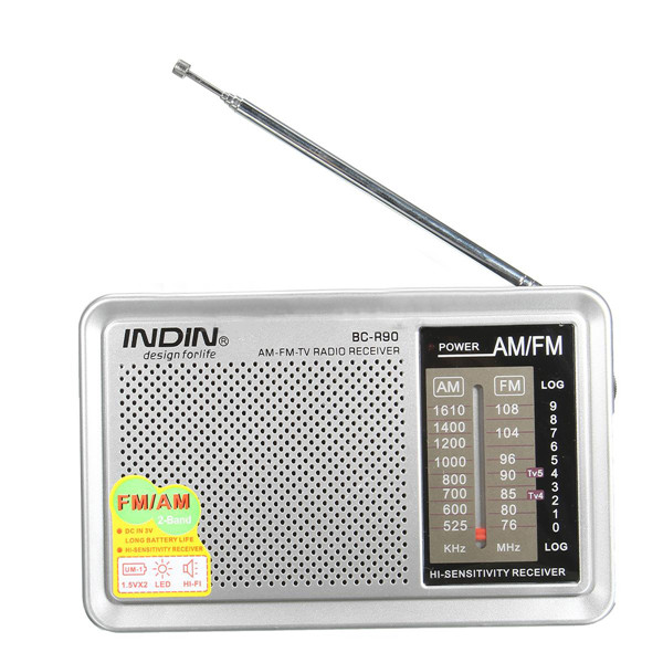 

BC-R90 Portable Mini AM FM Telescopic Antenna Radio Pocket World Receiver Built-in Speaker