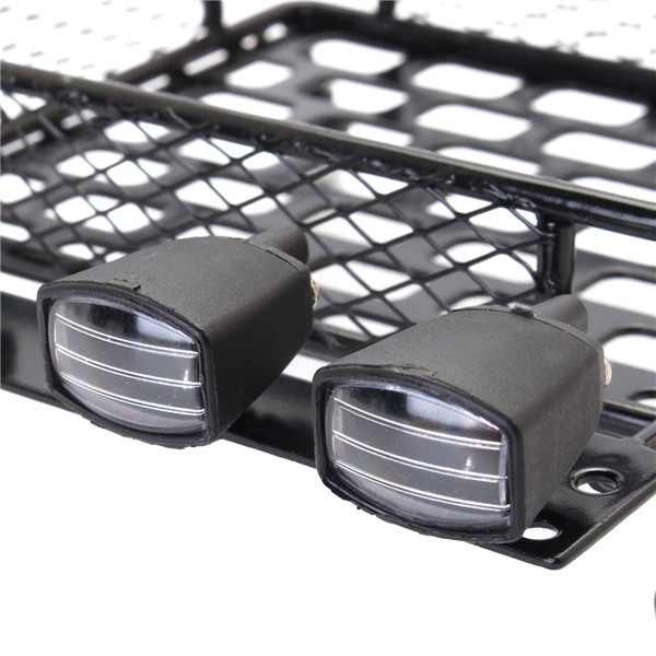 Jazrider Steel Luggage Tray Roof Rack with Light For 1/10 RC Car Truck Tamiya Axial - Photo: 6