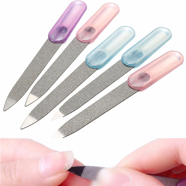 

5Pcs Metal Double Sided Nail File Stainless Steel Manicure Pedicure Tools Files